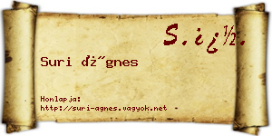 Suri Ágnes névjegykártya
