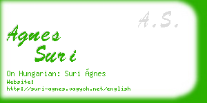 agnes suri business card